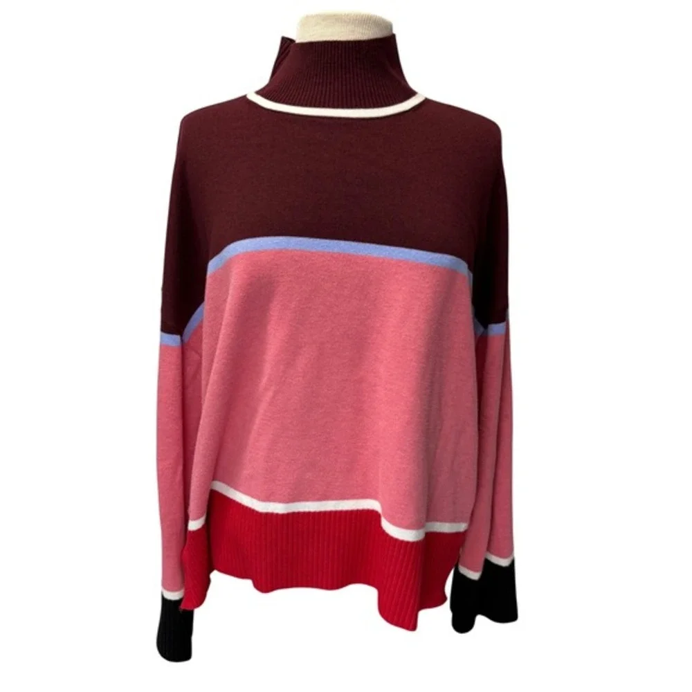 Talbots Colorblock Sweater Women's XL T by Talbots Turtleneck - Lot of 2